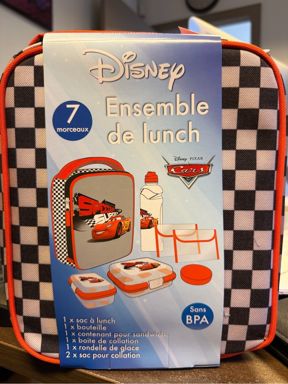 Disney Cars Lightning McQueen Lunch Bag 7pc